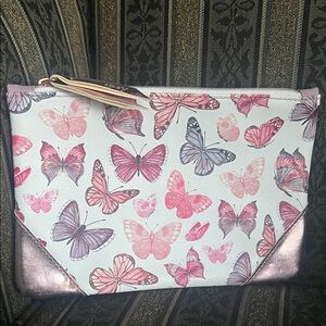 ipsy, Pink Butterfly Print - cosmetics bag